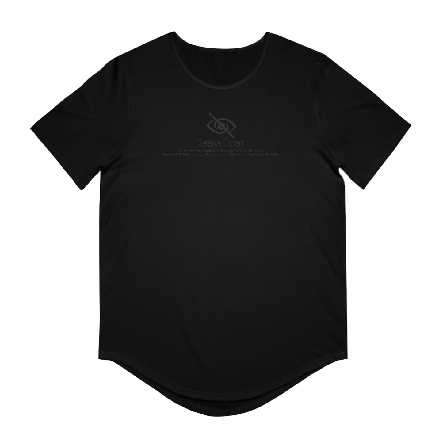Sensitive Content • Curved Hem Tee • Print